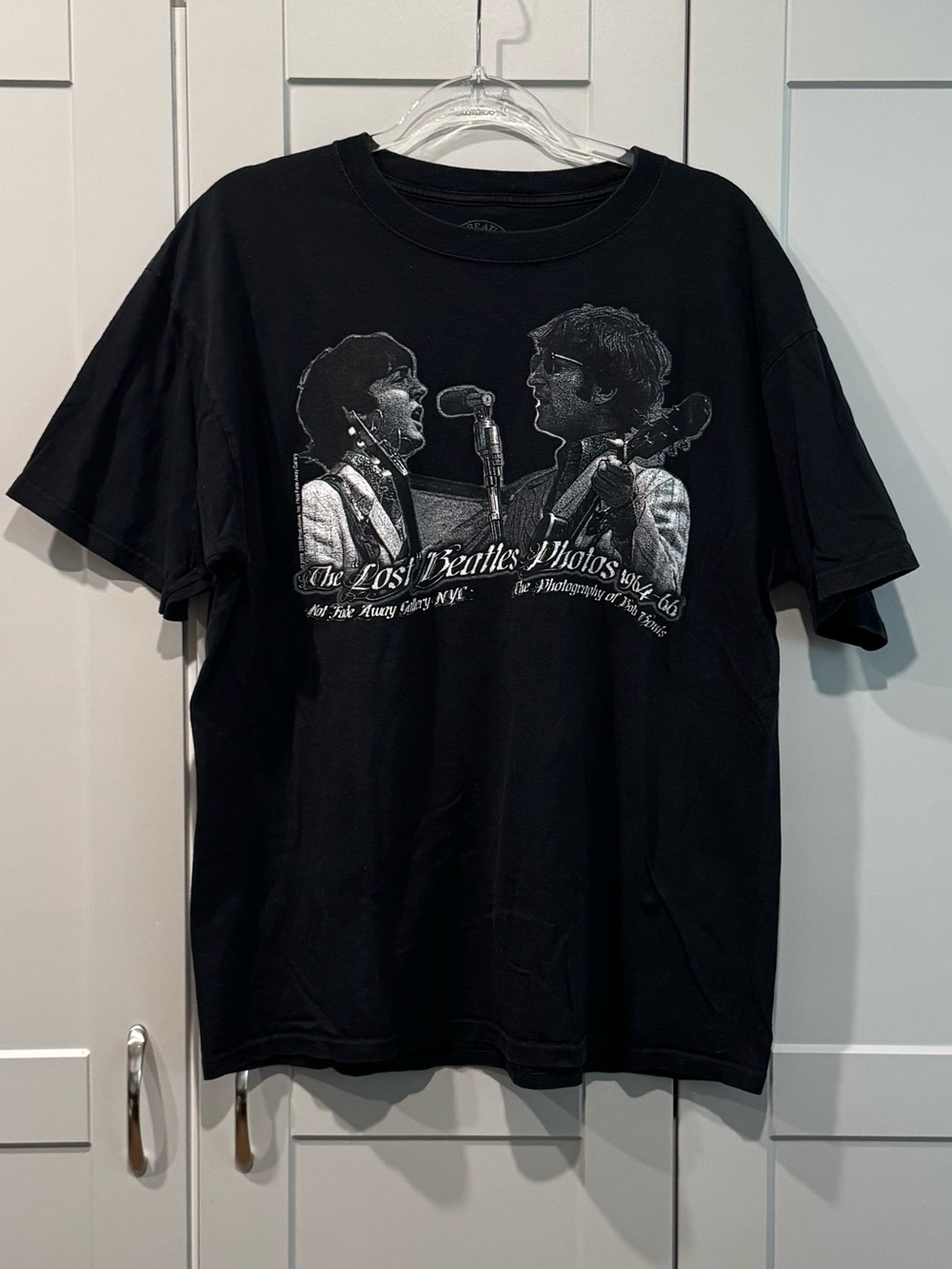 Black Graphic Short Sleeve Band Tee